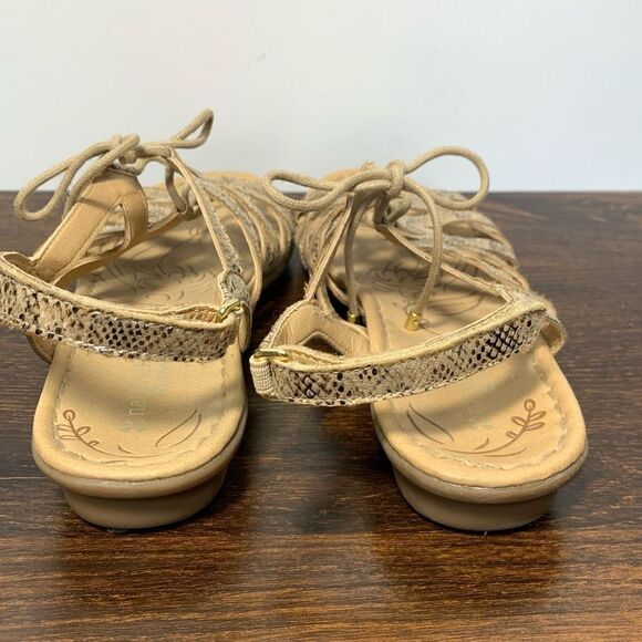 Naturalizer N5 comfort snakeskin print gladiator lace up sandal, size 8 1/2  - Picture 8 of 8